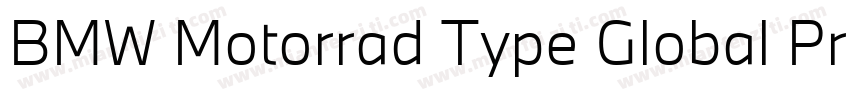 BMW Motorrad Type Global Pro Bold I字体转换